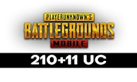 210 + 11 PUBG Mobile UC 210 + 11 PUBG Mobile UC