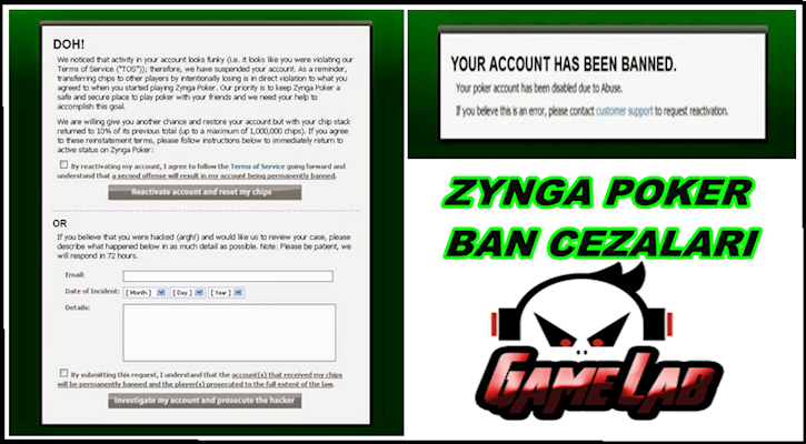 Texas Hold'em Zynga Poker'de banned ( ban ) cezaları ve olası nedenleri Texas Hold'em Zynga Poker'de banned ( ban ) cezaları ve olası nedenleri